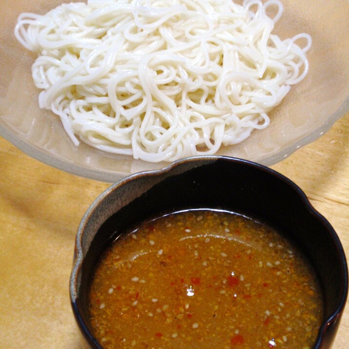 ごまみそつけ麺で美味し～い☆ひやむぎ